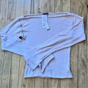 Women's Light Pink Long Sleeve Top - Size Smalll